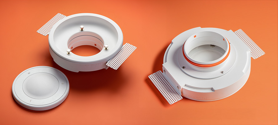 Design inteligent, suporturi magnetice și sistem de montare a difuzorului ERGOVENT RONDO