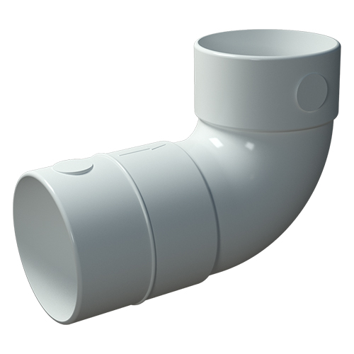 Cot circular PVC de 90° pentru tuburi Dalap Flexitech Ø 75 mm