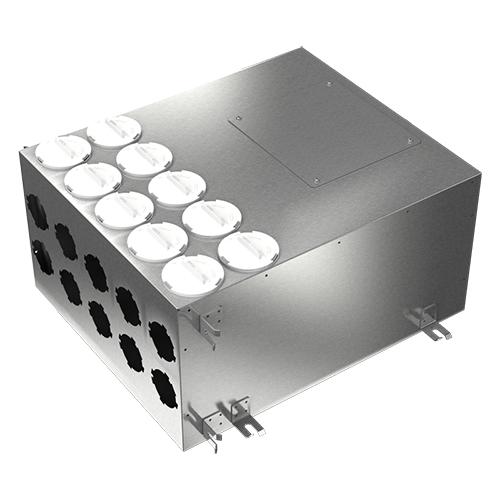 Cutie de distribuție metalică pentru conectarea sistemului Flexitech Ø 63 mm cu 10 ieșiri MADB 1200