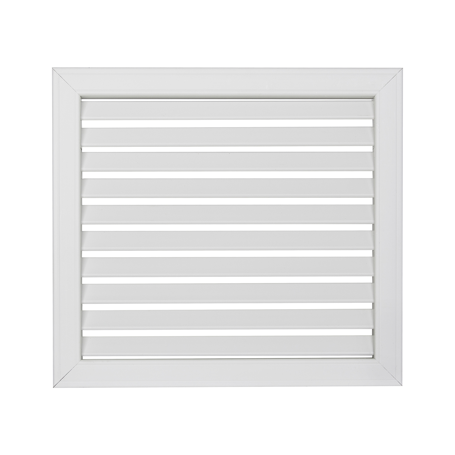 Grilă de ventilație PVC albă cu jaluzele fixe 393x211 mm