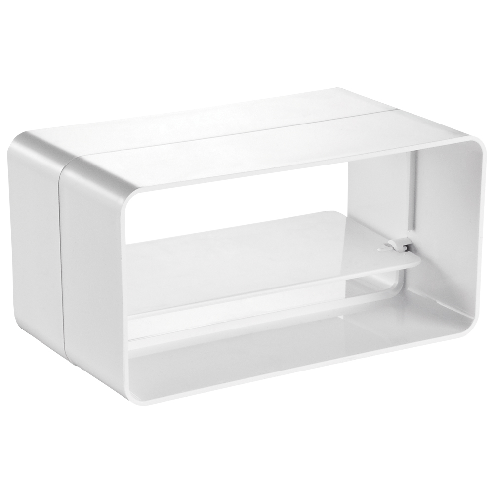 Conector rectangular exterior PVC cu clapetă antiretur 220x90 mm