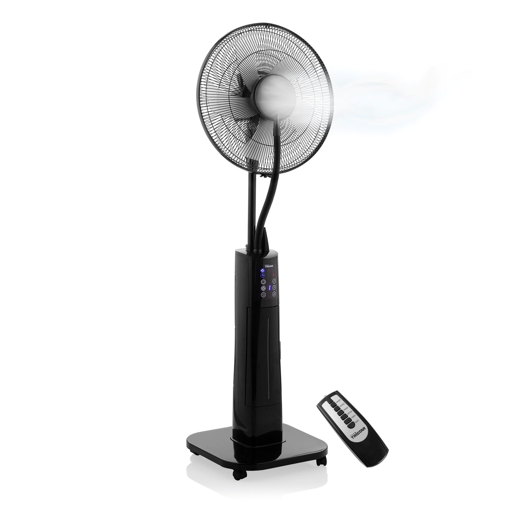 Ventilator cu picior Tristar VE-5884 cu umidificator de aer și telecomandă, 40 cm