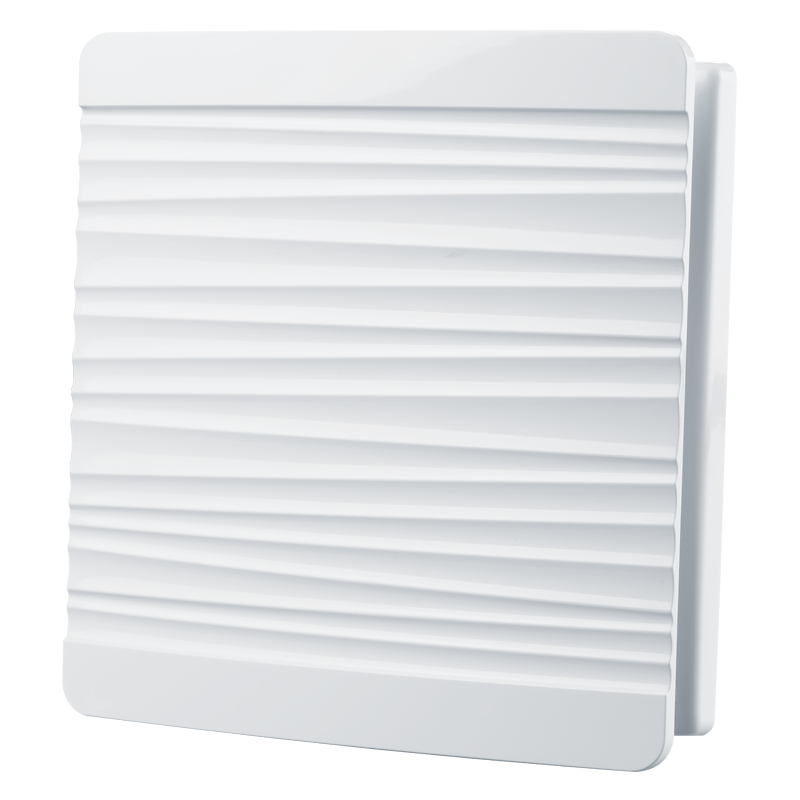 Grilă decorativă din PVC cu plasă și capac cu model dungi 160x160 mm, albă