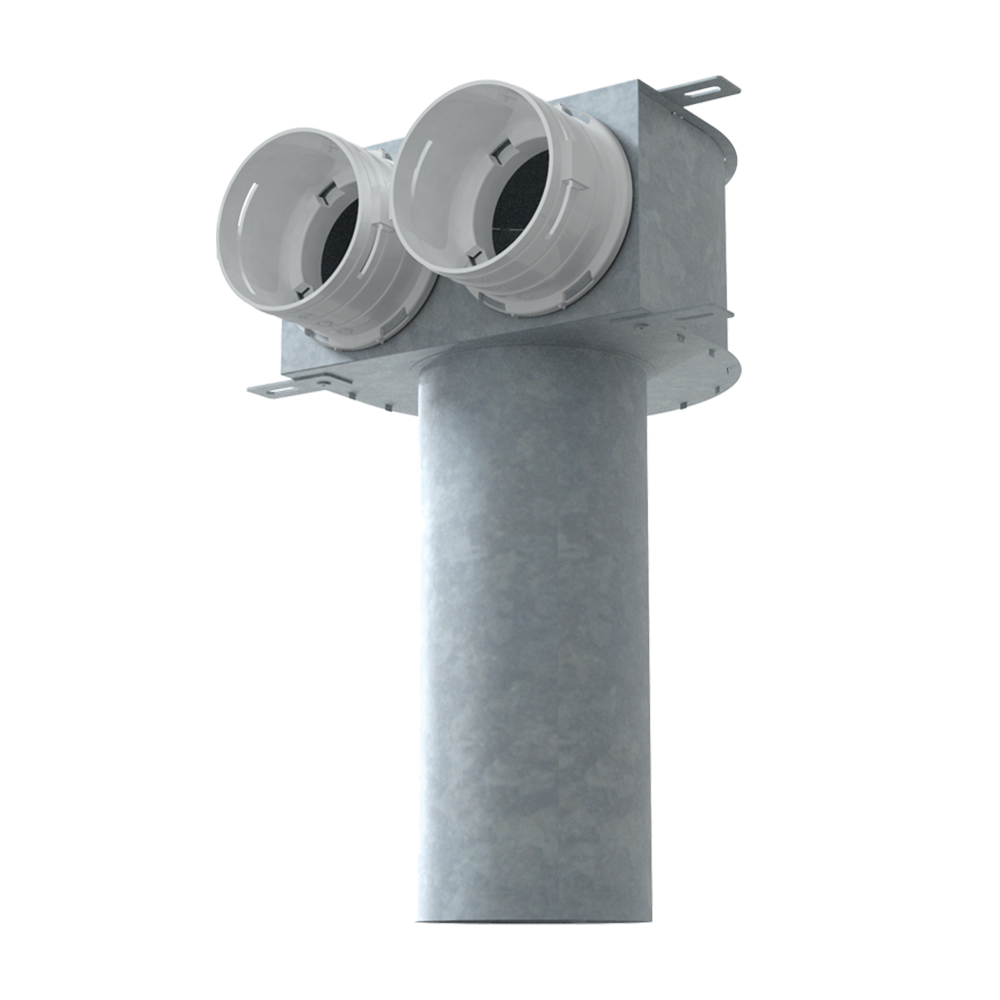 Cutie de difuzie metalică în tavan pentru tuburi Dalap Flexitech Ø 90 mm