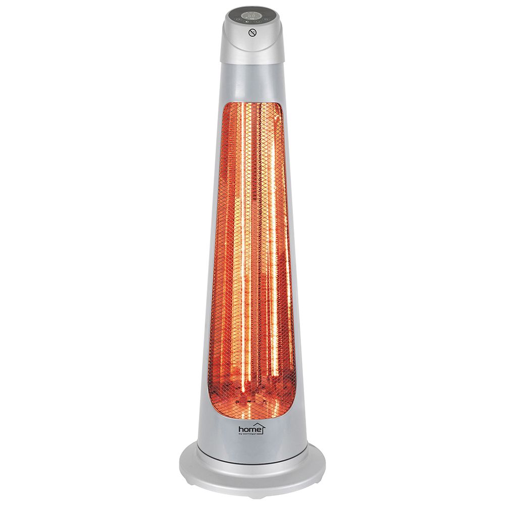 Home FK 252 încălzitor combinat cu halogen și carbon cu telecomandă, cu o putere de 1200 W, de culoare gri