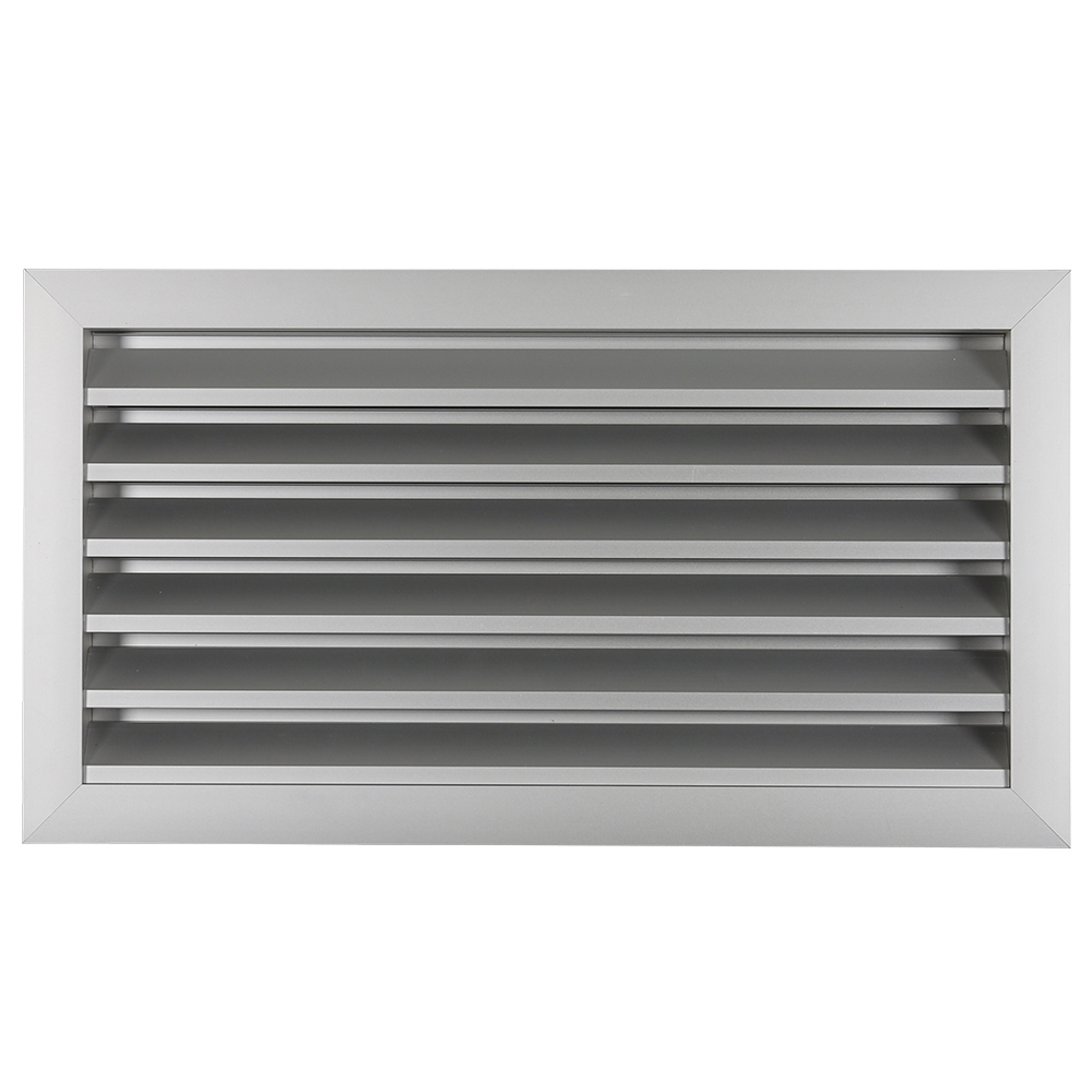 Grilă de ventilație din aluminiu cu lamele fixe, 400x200 mm 