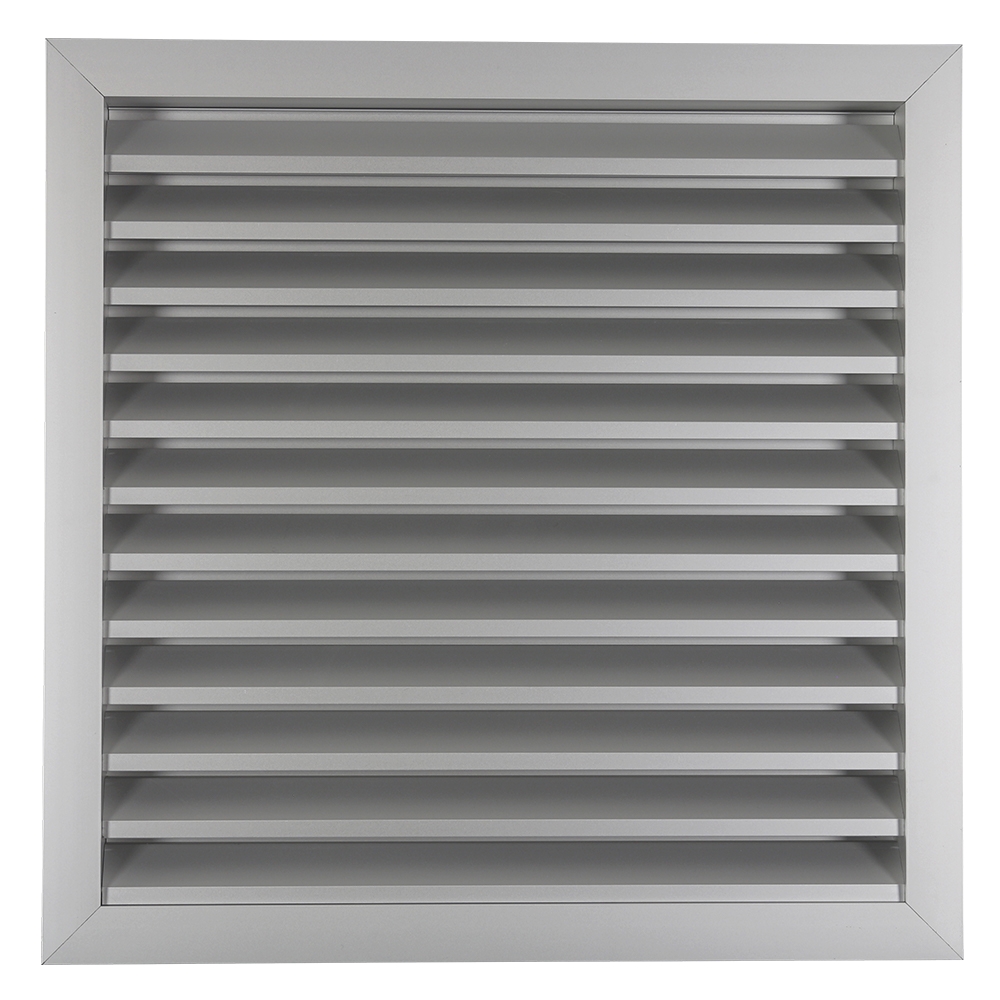 Grilă de ventilație din aluminiu cu lamele fixe, 450x450 mm