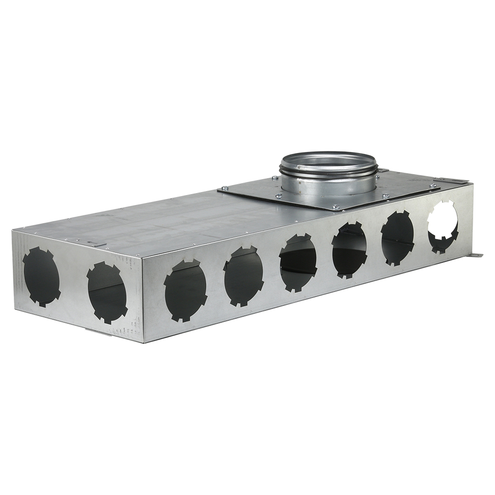 Cutie de distribuție metalică pentru conectarea sistemului Flexitech Ø 90 mm cu 10 ieșiri