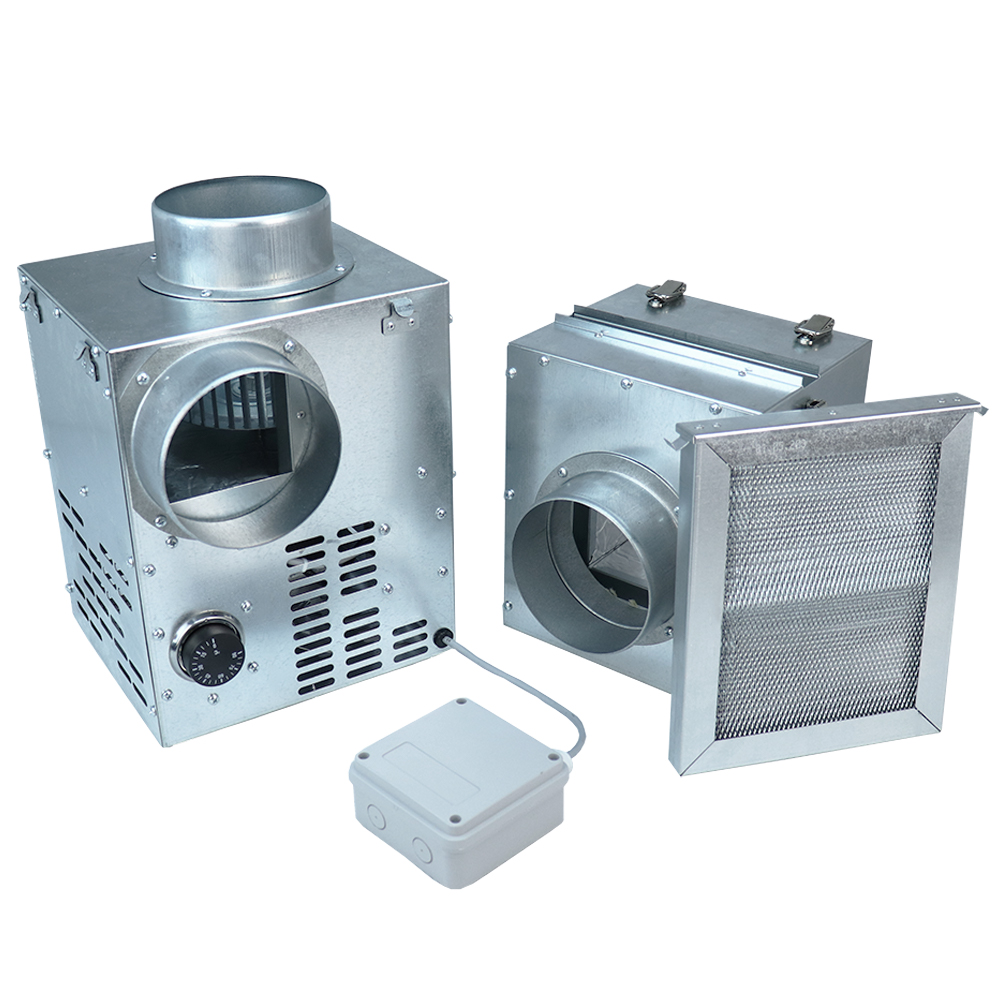 Set ventilator șemineu și filtru șemineu Ø 125 mm