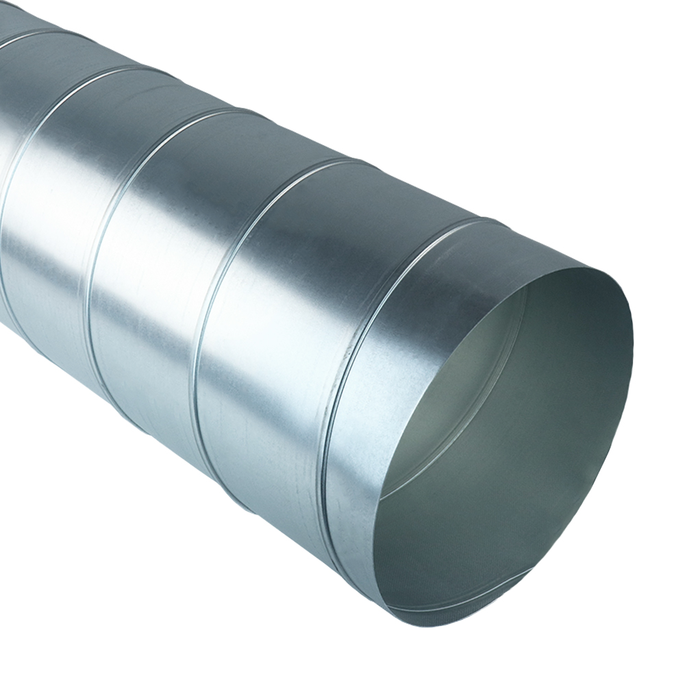Conductă metalică rigidă Ø 125 mm până la +100 °C, lungime 2000 mm
