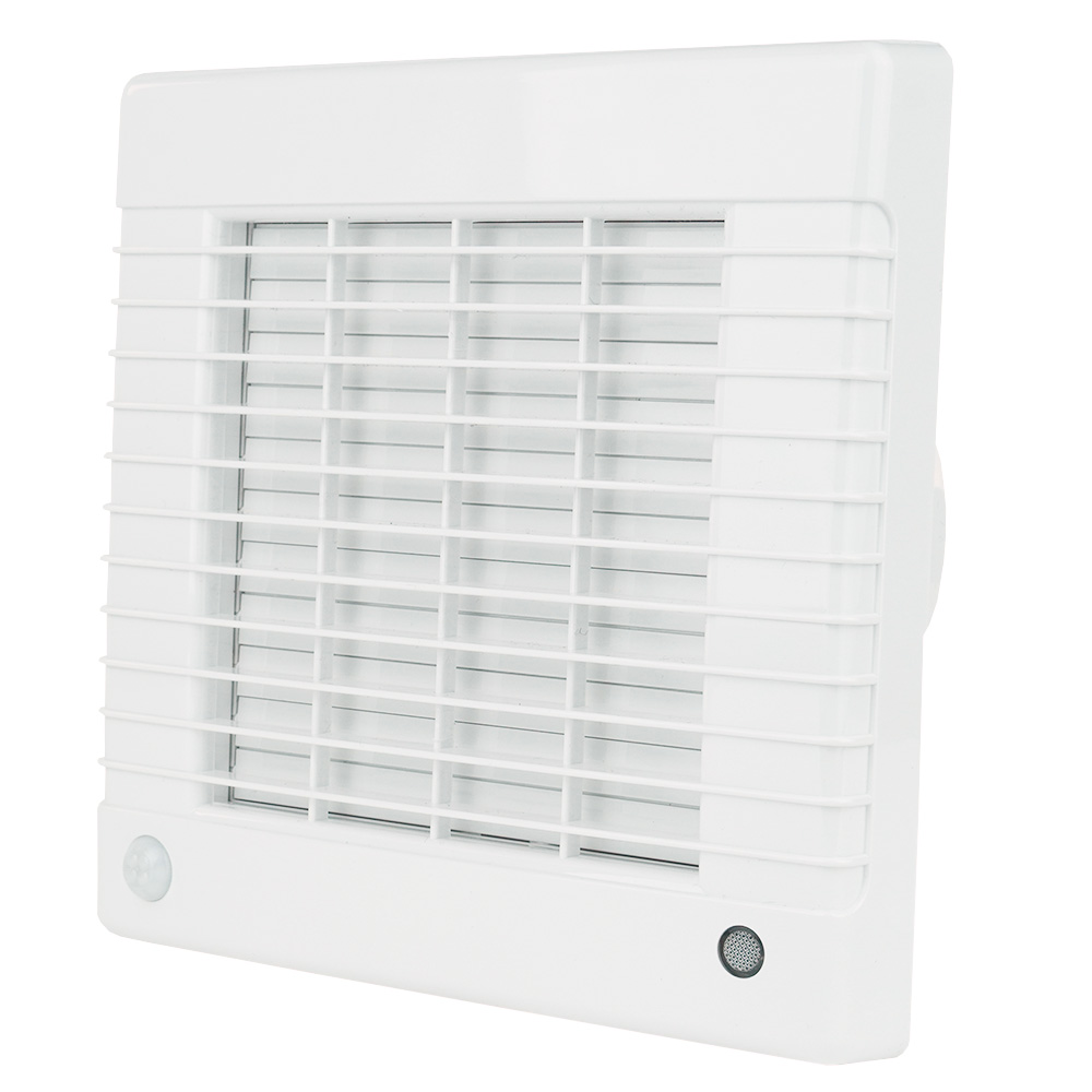 Ventilator de baie cu jaluzele automate, comutator de timp și senzor de umiditate Ø 125 mm, motor puternic