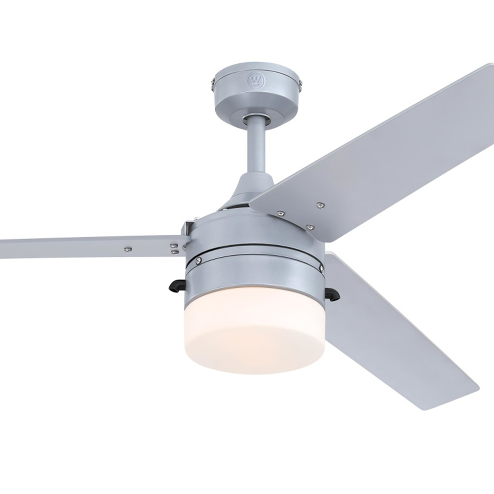 Ventilator de tavan Westinghouse RIVERTON 73165, Ø 132 cm, argintiu, cu lumină