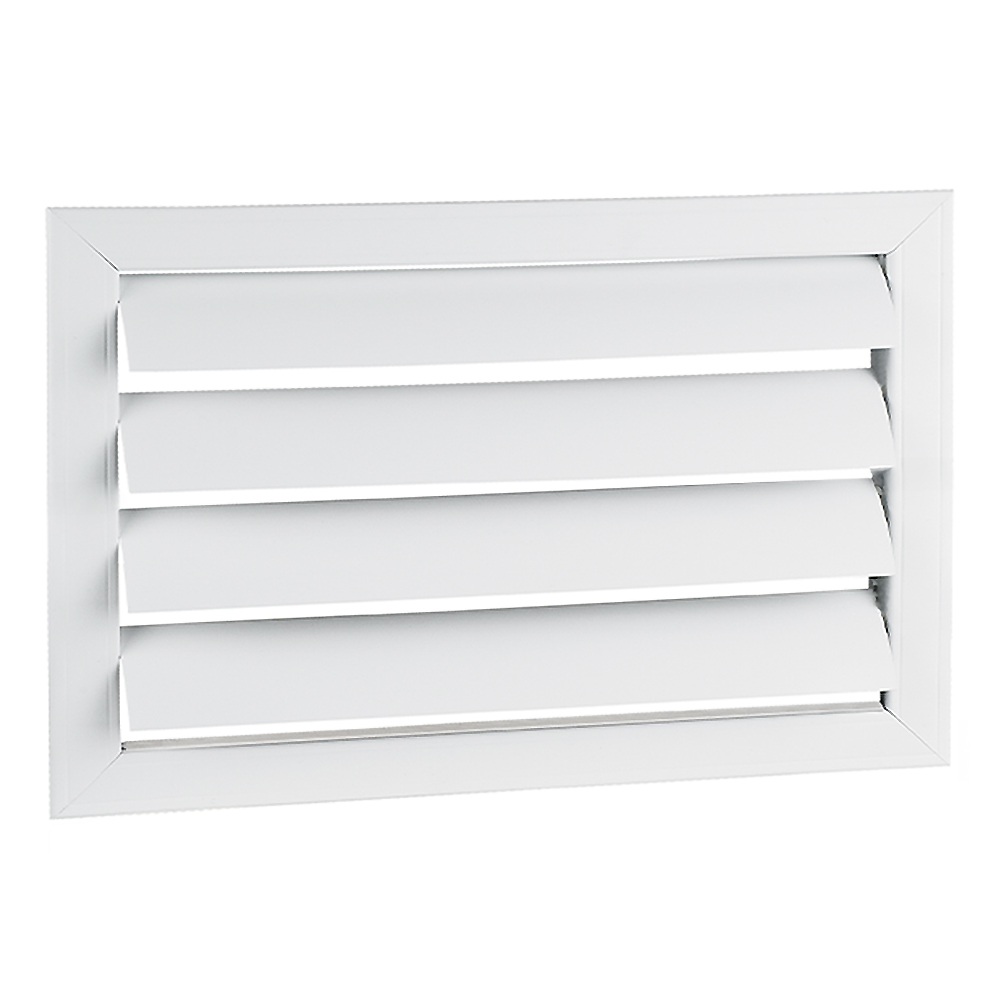 Grilă de ventilație din plastic fără flanșă cu jaluzele gravitaționale 514x303 mm, albă